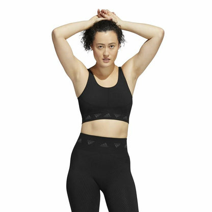 Sports Bra Adidas Aeroknit Black