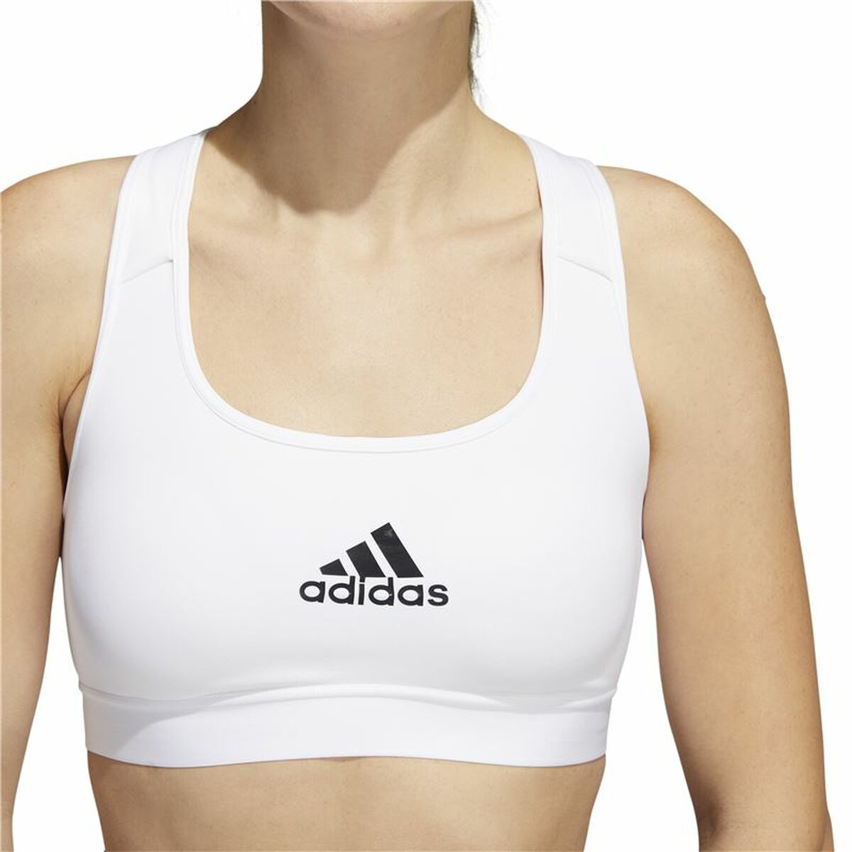 Sports Bra Adidas PowerReact Training White