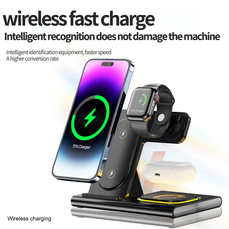 30W Wireless Charger Stand 3 in 1 For iPhone 14 13 12 Pro Max Apple